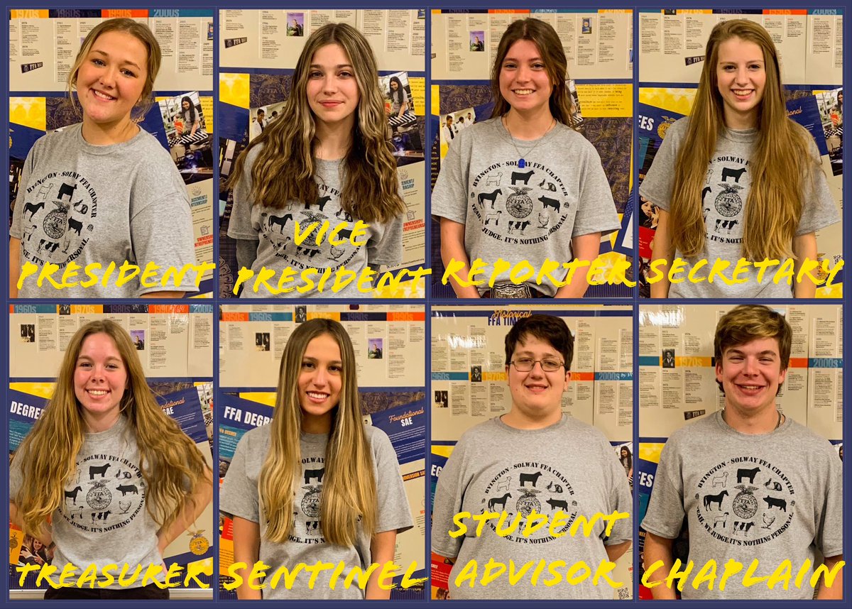 ByingtonFFA's tweet photo. Officers showing off our new shirts! We still have some XL and 2XL available for $20 if you want to support the Chapter! https://t.co/jKwko2irSS