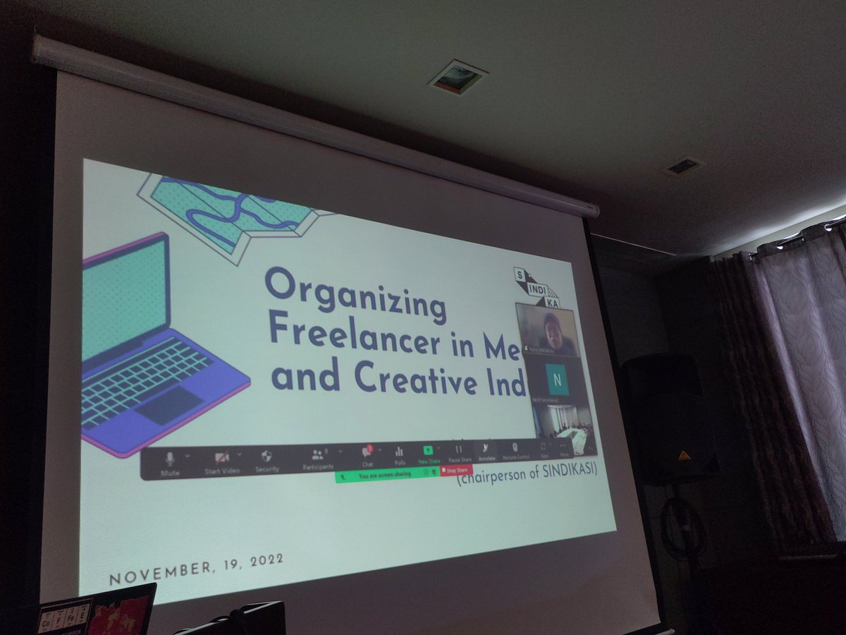 Nura Aini of SINDIKASI, a media & creative industry workers union in Indonesia, shares their experiences in building a union with Filipino freelancers.