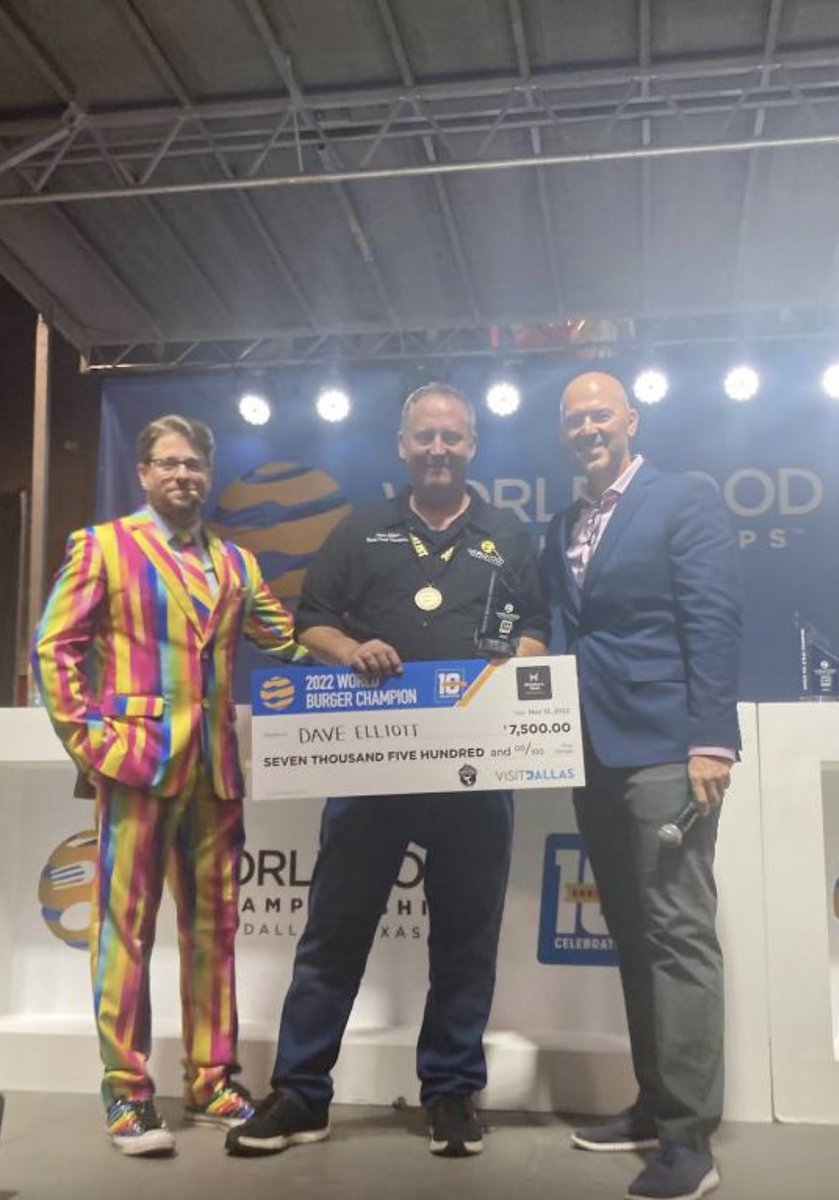 So this happened in Dallas last weekend!  2022 World Burger Champion!  Next up is the Final Table, which will be sometime this Spring.
