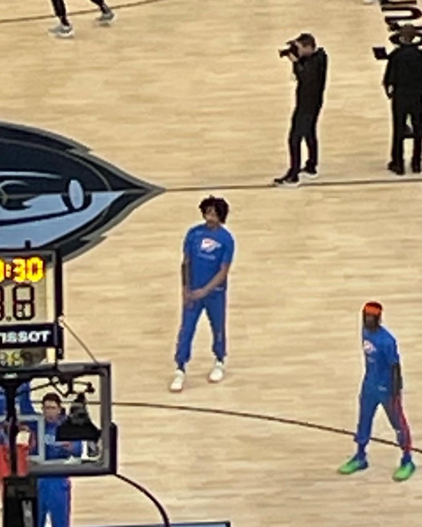 JoshMJordan's tweet photo. “Nose Bleed Seats” to see Jaylin Williams play for the Thunder against the Grizzlies! @Jay_MWilliams_ https://t.co/iI2bQ2WBBV