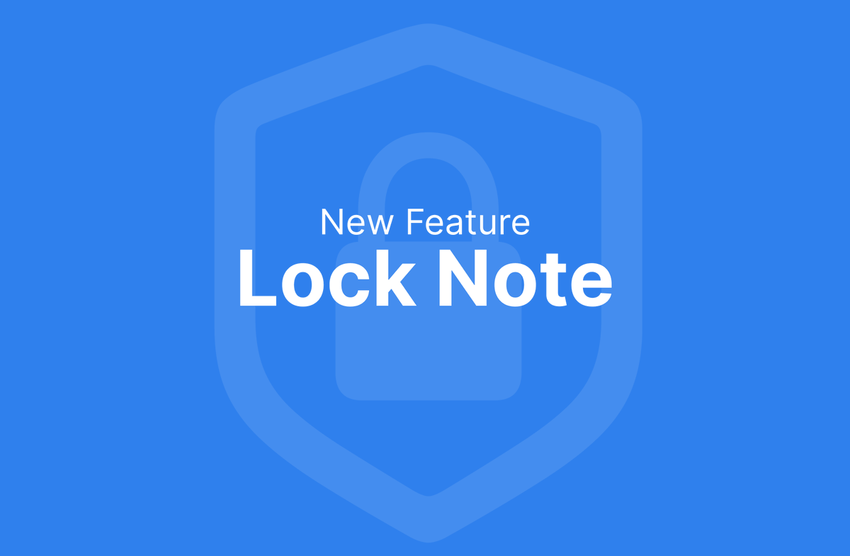 DraftTab's tweet photo. 📢We are excited to announce the new feature "Lock Note". Now you can easily lock your private notes! https://t.co/JYU6O27uAb