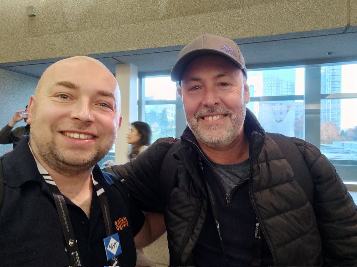 MikeyBronowski's tweet photo. @javier_vill was speaking a while ago at @SotonDataCloud about SQL server 2022 and now we've met in person👏
#PASSDataCommunitySummit
#sayhelloatpass https://t.co/3UJs0JAyRF