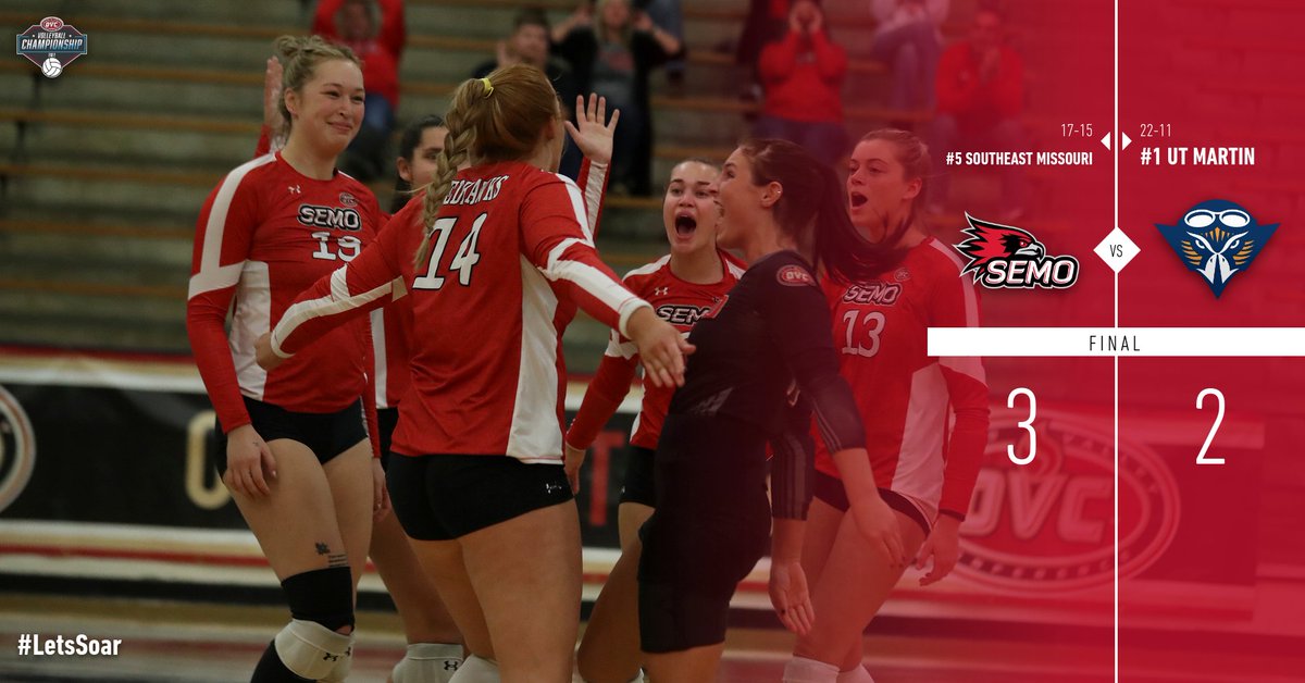 SEMOvb's tweet image. Down goes the top seed and tournament host. 

We are headed to the SHIP!!! 

#LetsSoar | #OVCit