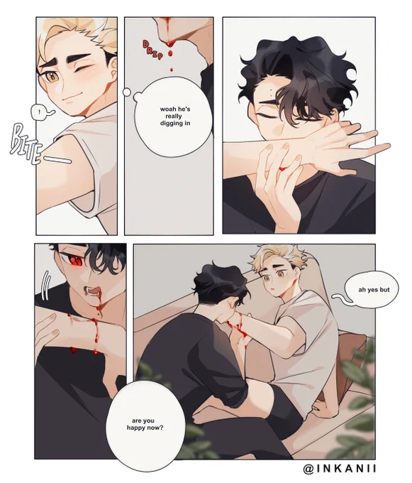 vampire au 🩸 love bites (2/2) tw // blood
#haikyuu #sakuatsu 