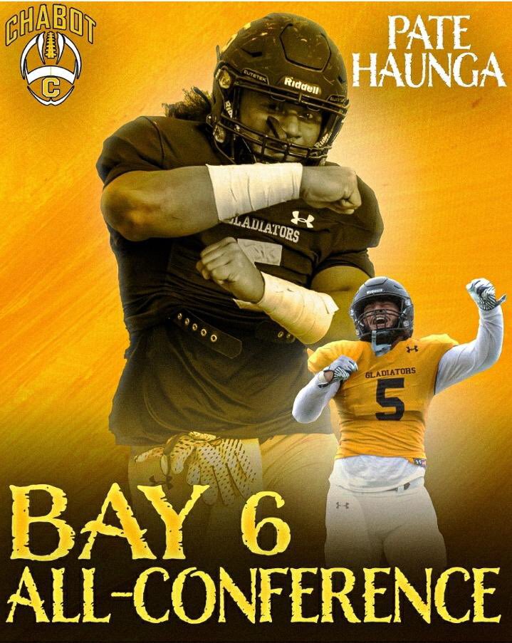 Pate243 (@patehaunga5) on Twitter photo Blessed to receive back to back Bay 6 All Conference on offense and defense.                                            2021 All Conference TE                     2022 All Conference DE Blessed to receive back to back Bay 6 All Conference on offense and defense.                                            2021 All Conference TE                     2022 All Conference DE