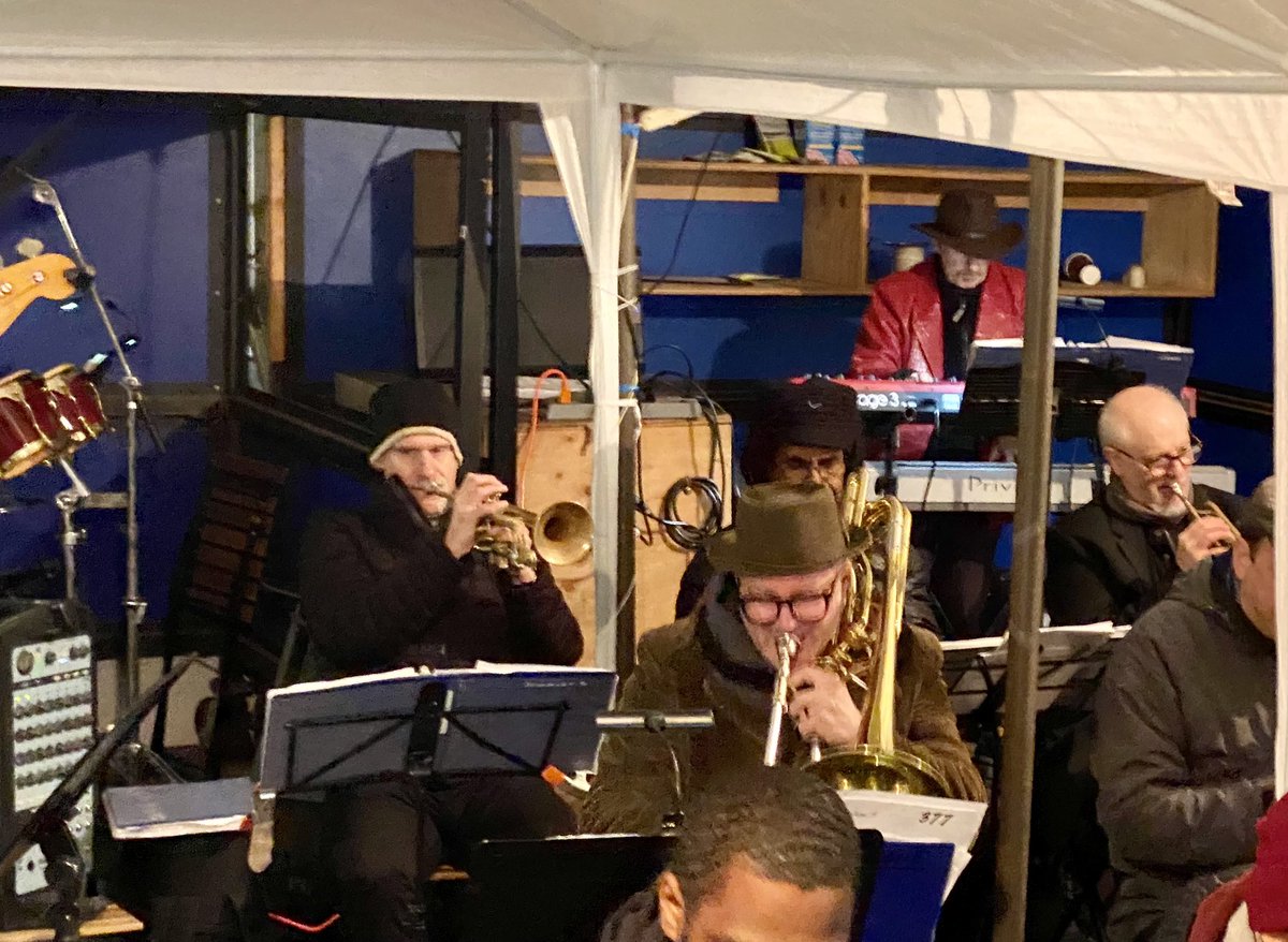 toddowen's tweet photo. Matt Frrrrrrrozen at the gig with NYC Ska Orchestra in Brooklyn this evening. The band was great and the music was tons of fun. It was a might chilly. @mattpt55 @MissedApexF1 https://t.co/a3to52OHxU
