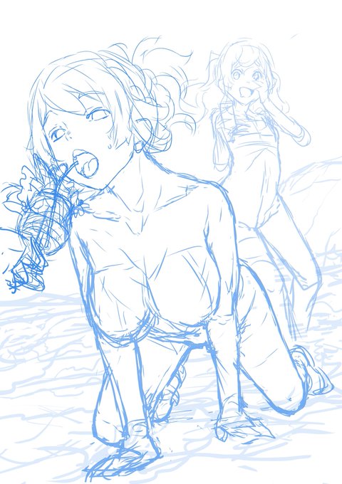 これは表情が変わった例。エロい表情のが好きだけど表紙向けに可愛い方向に振った。(h #このタグを見た人はラフ画とその完成絵を見せる 