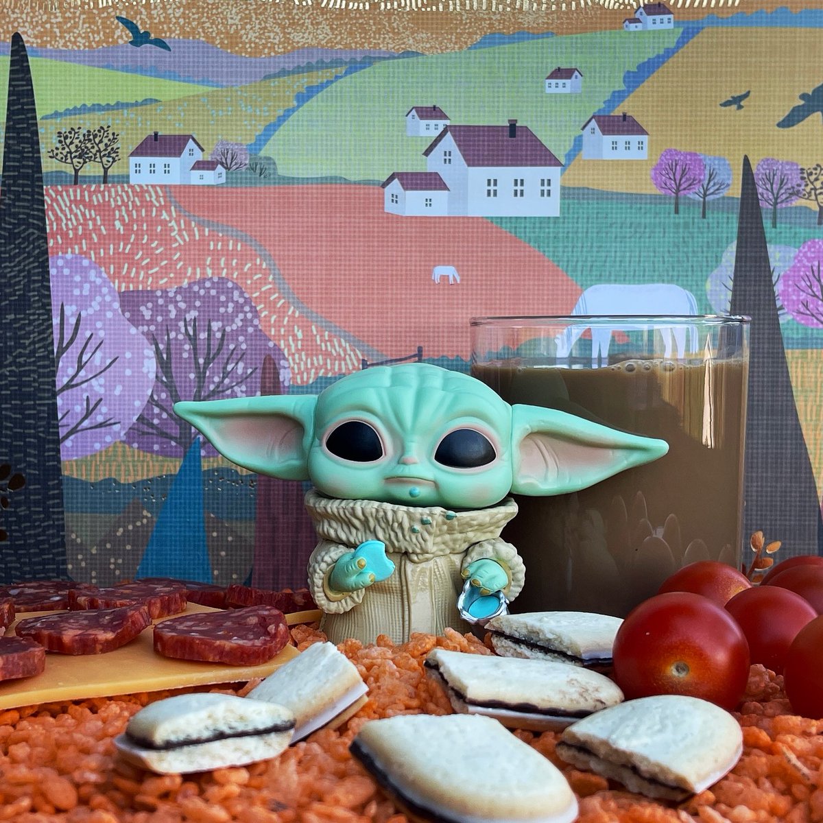TheoZissou's tweet photo. Grogu The Fall Foodie! Favorite Foods Of The Season! Funko Instagram November Photo A Day: Day 5! The Theme For Today is Fall Foodie! #Grogu #StarWars #TheMandalorian #Funko #FunkoPop @funko #FunkoPhotoADayChallenge #FallFoodie #FunkoPhotoADay https://t.co/3HaX7Ya3bX