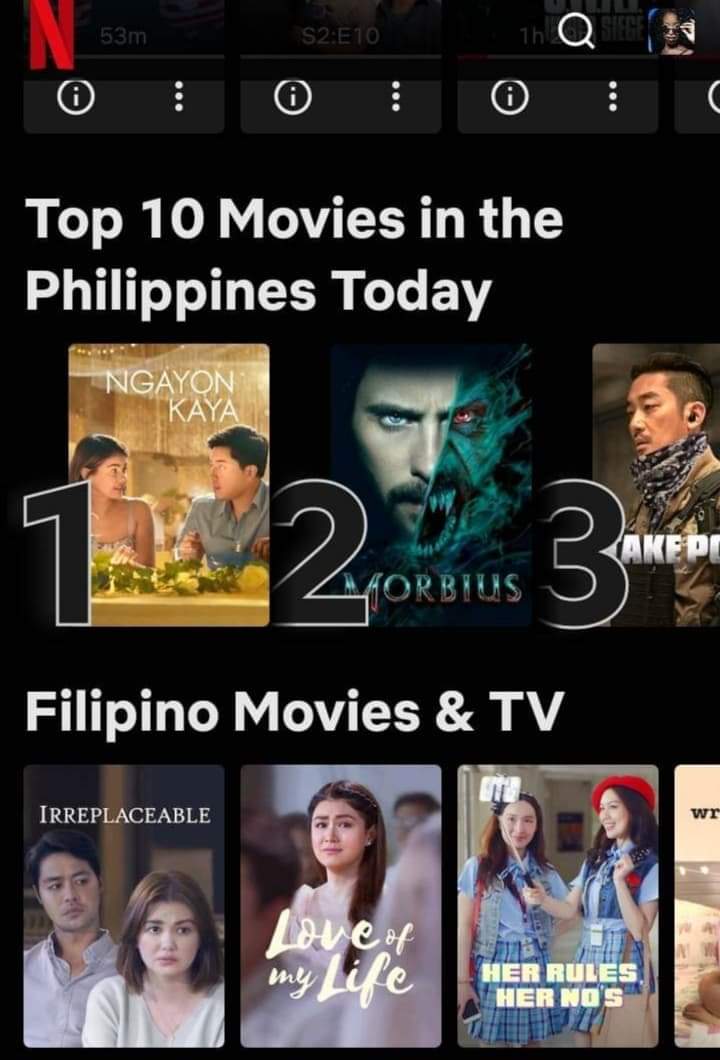 solidpaunine1's tweet photo. Congrats still in Top1 
Ngayon Kaya 😍❤️👏👏
 @mepauloavelino @janinegutierrez 
@TREXProdPH 
#NgayonKayaOnNetflix https://t.co/B603ftGywE