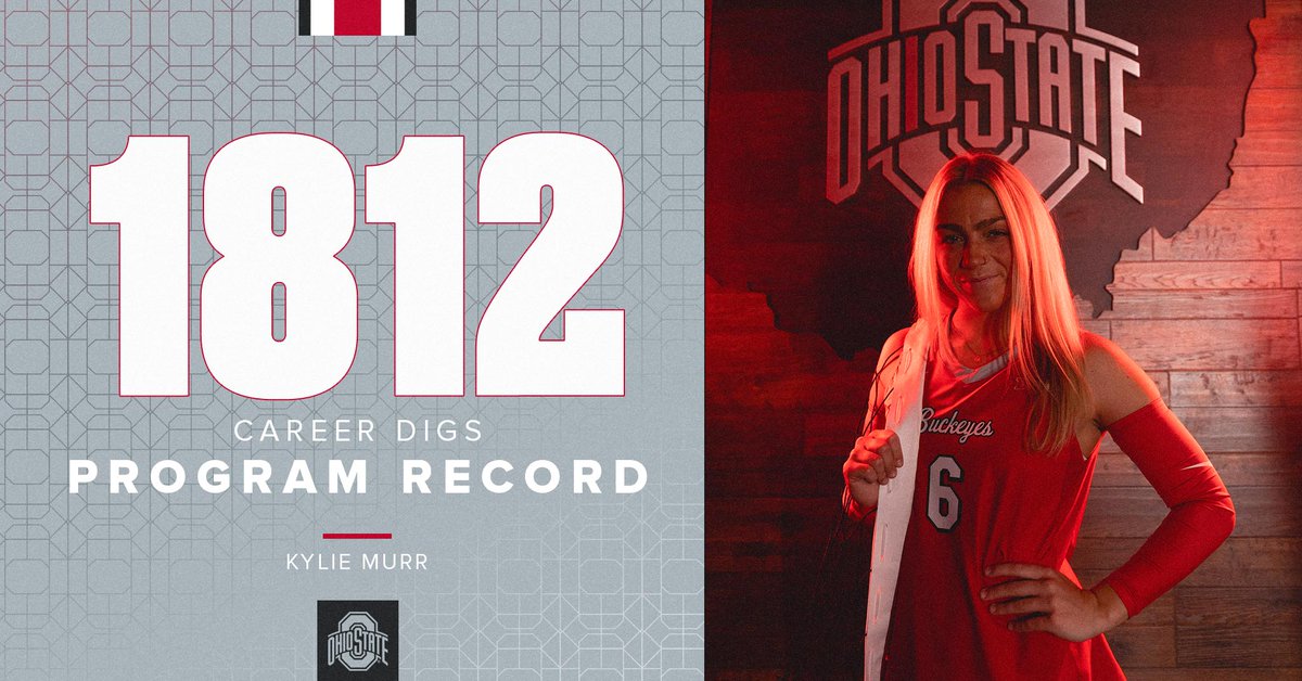 🏆 𝓟𝓡𝓞𝓖𝓡𝓐𝓜 𝓡𝓔𝓒𝓞𝓡𝓓

Congratulations to Kylie Murr on 1,812 career digs ‼️

#GoBucks #Team53