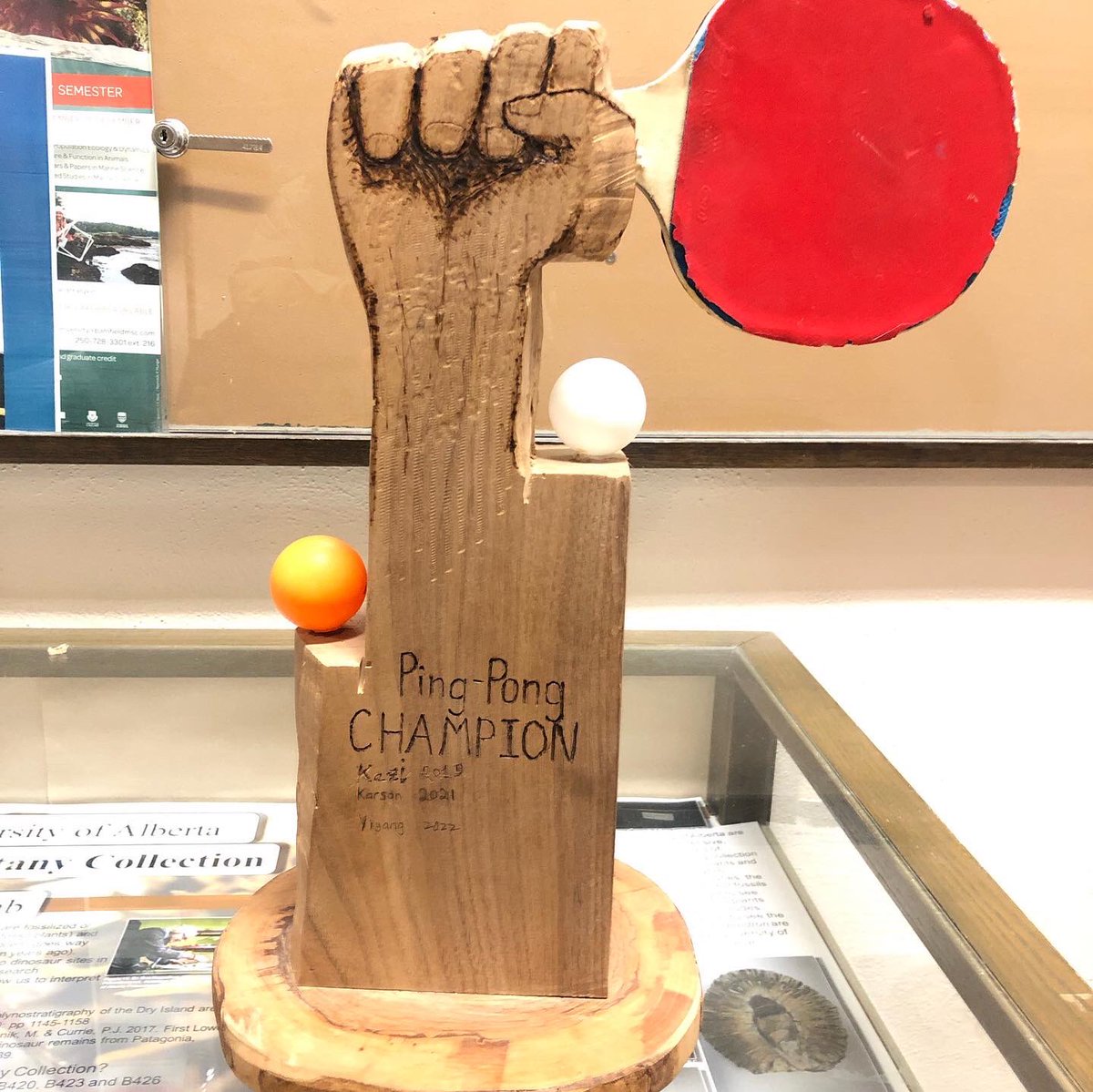 Thanks <a href="/UofABGSA/">UAlberta Biology Graduate Students Association</a> for hosting the 2nd annual Ping Pong Tournament today. Great job y’all players! I am exceedingly overjoyed to receive this great honor. Before that I didn't even know many biograds could play but now I’m in the group♥️-> #pingpong