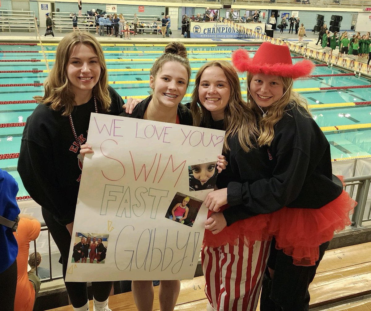 ERSwimDive's tweet photo. And that’s a wrap!! 9th place in 100 back, best time- just missed the school record by .47 seconds! Bring on 2023❤️! Thanks again to her amazing friends, family and teammates that came out to support her! #ERGSD @StarNewssport @ERSuperfan @bittmand @ISD728 @Elk_River_Elks https://t.co/UsOJQgtokI