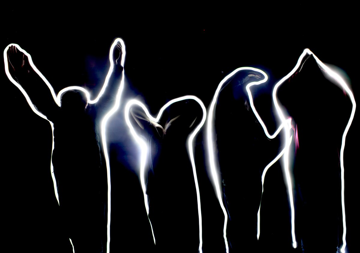 It was light painting day! Student photographers practiced using a slow shutter to capture these works of art! We even had a cameo appearance by <a href="/mr_pedersenwoms/">Brandon Pedersen</a>  who was light painted by a 7th grader! He's never sparkled more! <a href="/DLDistrict76/">Diamond Lake District 76</a> #sparkleon #d76diamonds