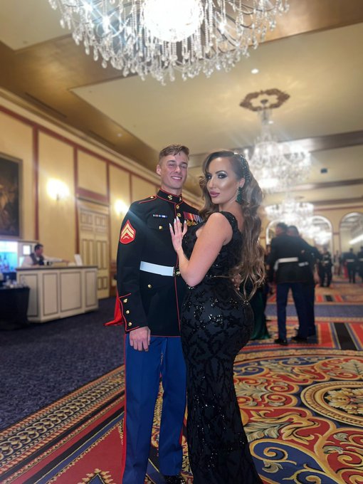 Re-Living last night over…. What a beautiful evening getting to attend the Marine Corps Ball in Vegas