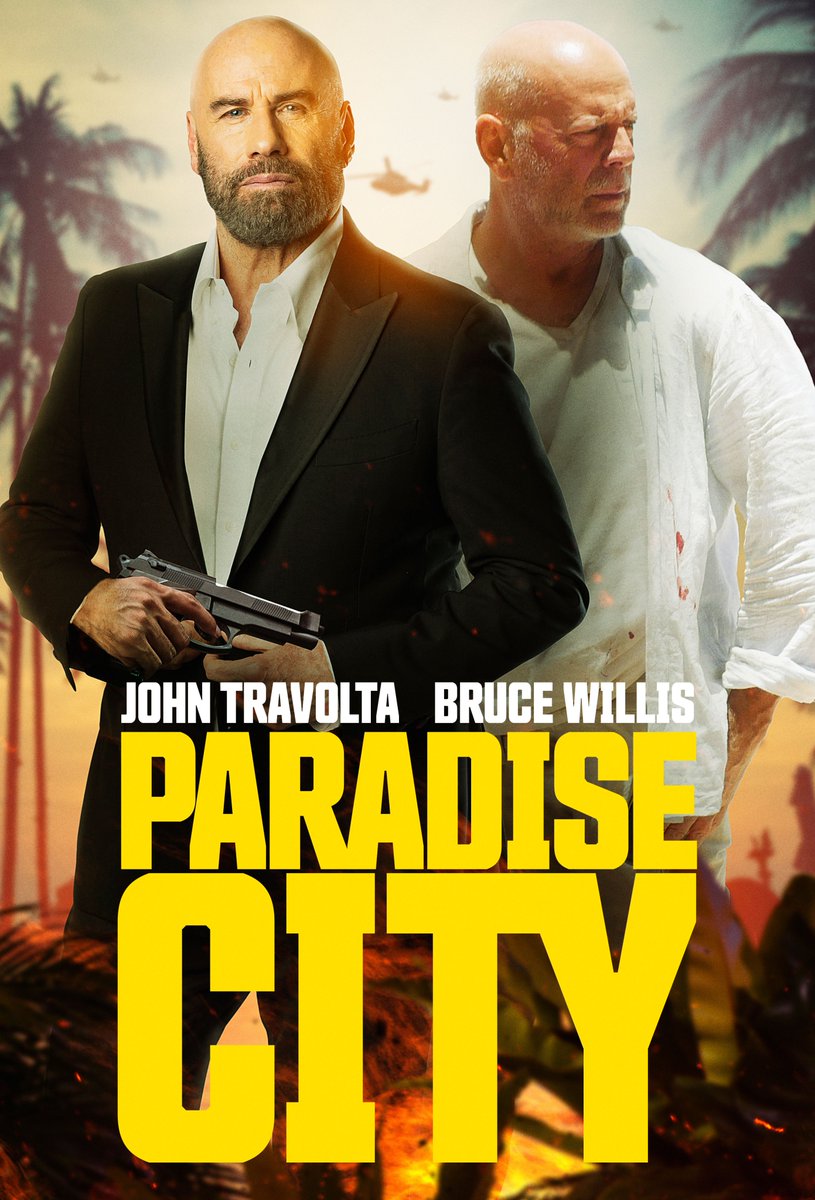 FilmMomatic's tweet photo. #NowWatching PARADISE CITY #ChuckRussell #JohnTravolta #BruceWillis #StephenDorff #BlakeJenner #PrayaLundberg #CoreyLarge #BranscombeRichmond #LorenzoAntonucci #HeadInjuryFilm
Watching it with my brother and he's already fallen asleep.
Off to a good start. https://t.co/fAWRnj5qmO