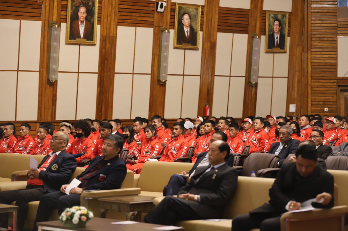 abumetha's tweet photo. Great joy to participate in the Felicitation Program of Medal Winners at the North East Olympic Games. A total of 92 medalists of #TeamNagaland were awarded cash prizes for their inspirational medal winning performances.

Grateful to Shri. @Neiphiu_Rio for his constant support. https://t.co/DHaRcjXdDO