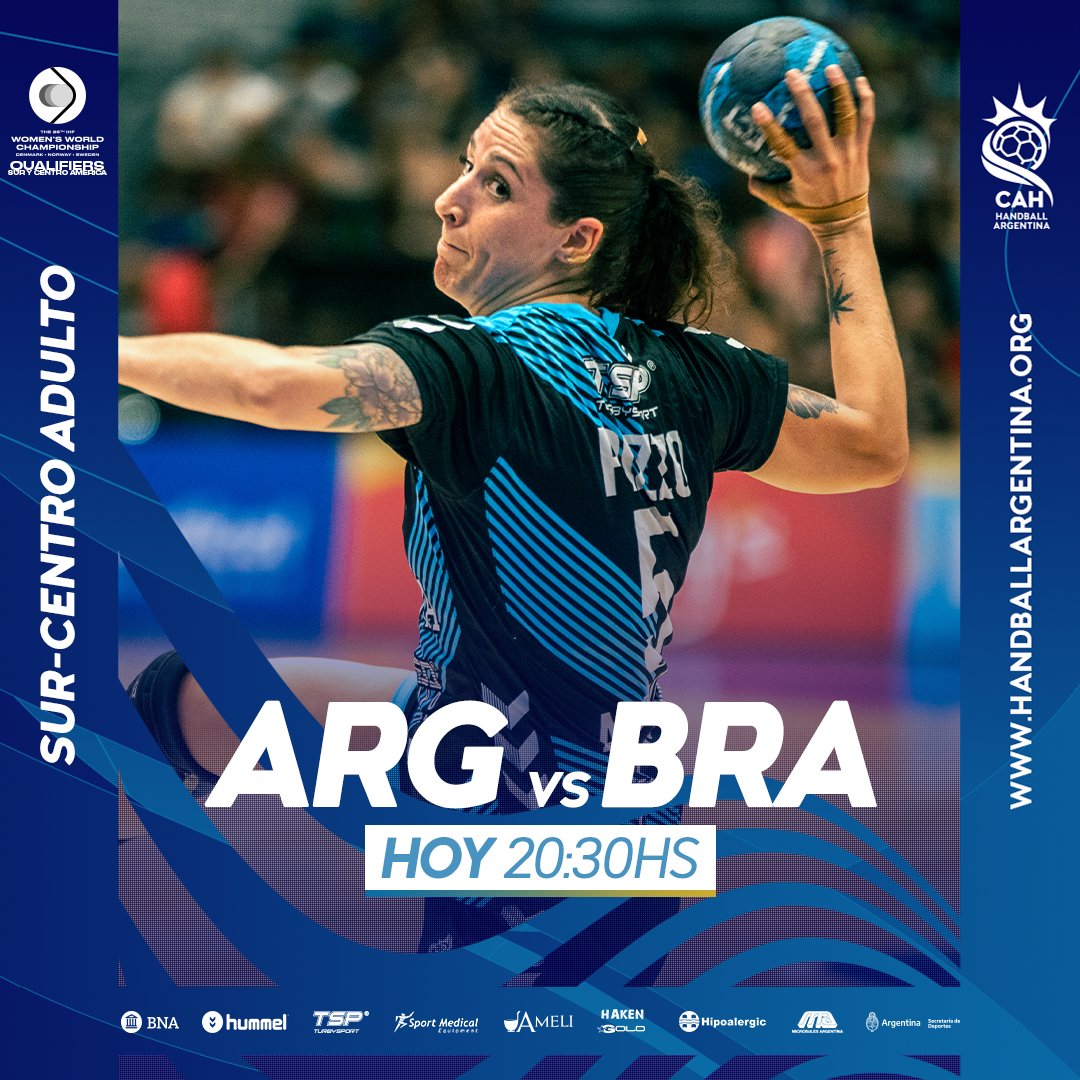 ¡JUEGA ARGENTINA! 🇦🇷⚔️

🏆 Sur-Centro Adulto Femenino
🗓️ Fecha 5
🆚 Brasil 🇧🇷
⏰ 20:30hs
🏟️ La Casa del Handball Argentino
📺 youtube.com/@handball.arge…
🎟️ Entradas a la venta en la boletería del estadio desde las 17hs