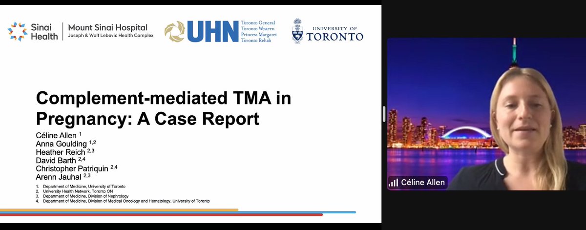 Toronto Complement Conference (@to_complement22) on Twitter photo #DrCelineAllen from #Canada🇨🇦 presenting at the #TOComplement2022 #YoungInvestigatorsForum #CaseReport #TMA in #Pregnancy a clinical case
@SiniaiHealth <a href="/UofT/">University of Toronto</a>
#ILoveComplement ♥️ #DrCelineAllen from #Canada🇨🇦 presenting at the #TOComplement2022 #YoungInvestigatorsForum #CaseReport #TMA in #Pregnancy a clinical case
@SiniaiHealth <a href="/UofT/">University of Toronto</a>
#ILoveComplement ♥️