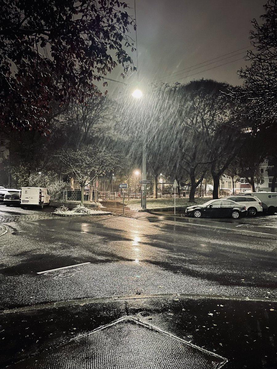 Es sieht aus wie Schnee. Fällt wie Schnee. Nass wie Schnee. Dann muss es wohl Schnee sein. #gutenmorgen