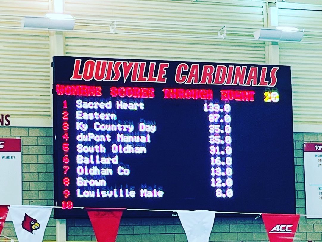 Great Job Eastern Swimmers and Divers at the Battle of the Swamp Invitational at U of L tonight! Way to Work Eagles!!