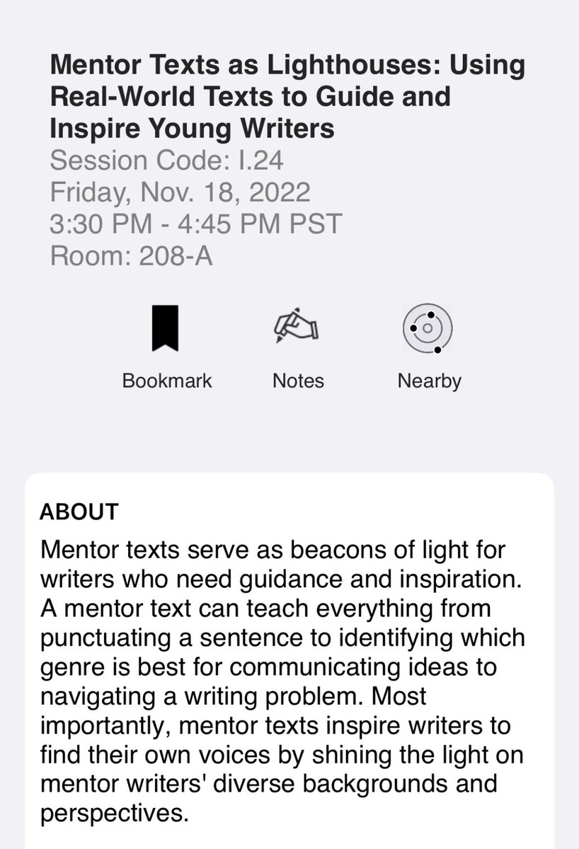reenashah_usc's tweet photo. A spectrum of ideas that sparked the imagination in this very inspiring session! Using mentor texts in classroom could serve as beacons of light. Thank you @dispatches_b222 @RebekahODell1 @ncte @AllisonMarchett @ConferringCarl for this wonderful session. https://t.co/Bsk73fLSf6