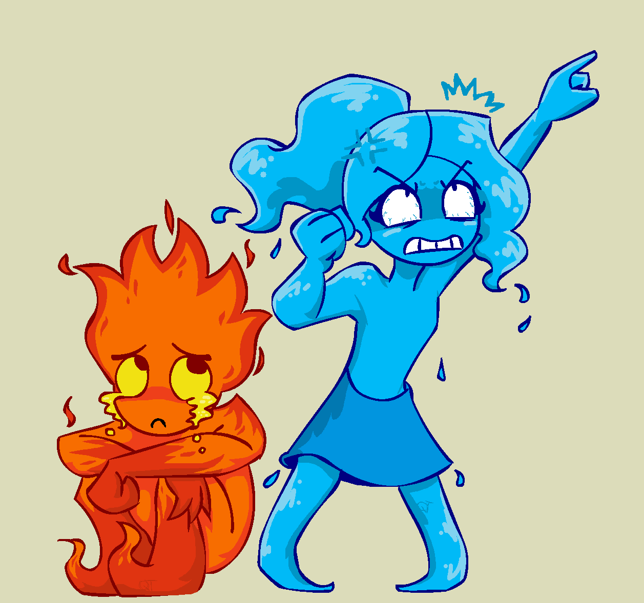qt on X: seeing the new pixar movie trailer is tempting me to make a  fireboy and watergirl series with them being just best FRIENDS working  together with fireboy being powerful but