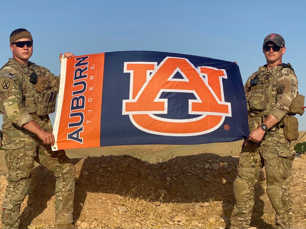 BKindKate's tweet image. SPC Carter Neighbors ’17 of Opelika (right) 

Deployed in support of Operation Inherent Resolve

#WarEagle
