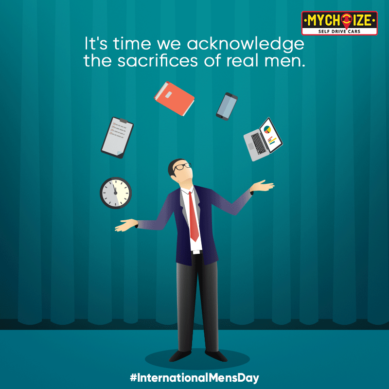 MyChoize_Cars's tweet photo. To all the men out there who take care of everything while making it look very simple, MyChoize salutes the spirit that drives these men and wishes you a happy International Men's Day

#mychoize #internationalmensday #mensday #love #positivity #makeachoize #selfdrivecars https://t.co/7j1GnJ0DMH