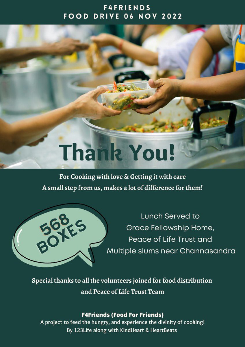 Our passion to serve the community never stops. Thanks to all the volunteers! #123life #f4friends