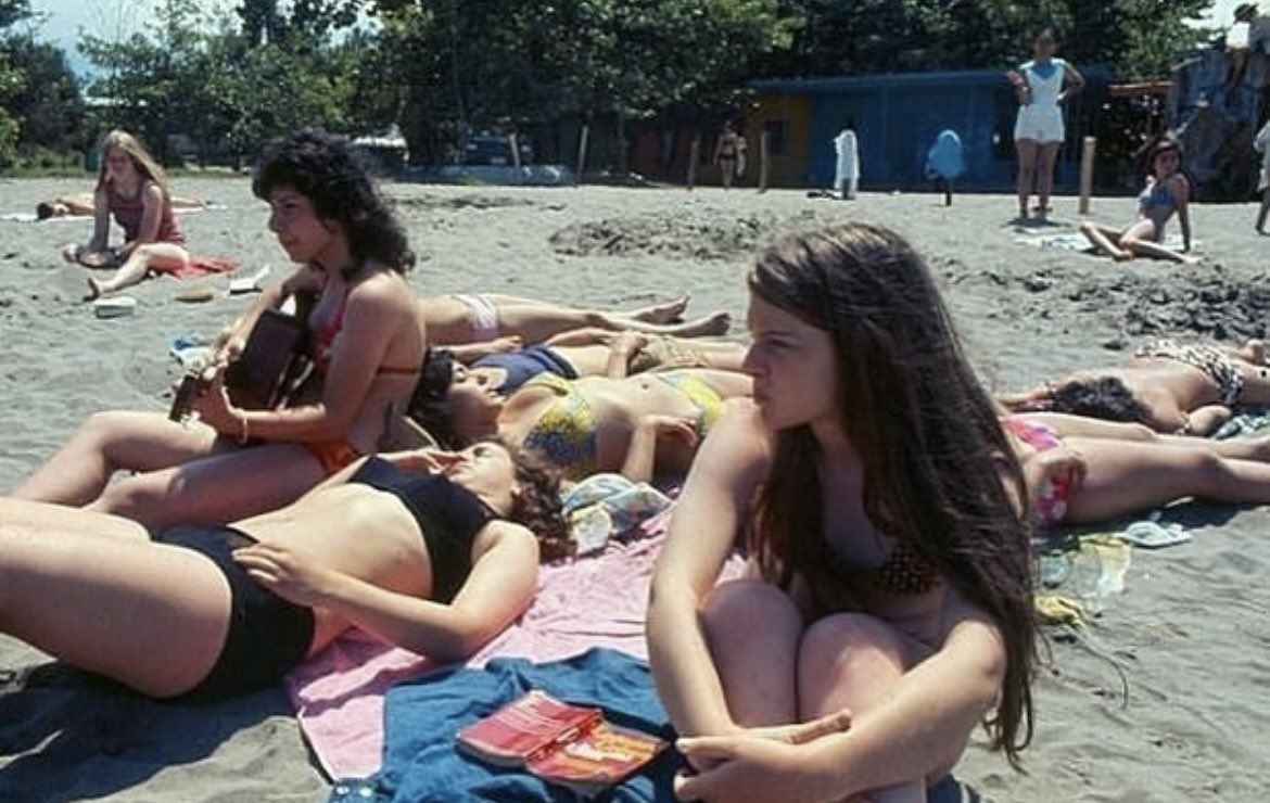 A beach in Iran a few months before the Islamic Revolution of 1978/79.