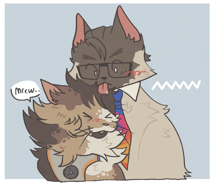 everytime i draw them as cats i do it different but actually thats awesome 