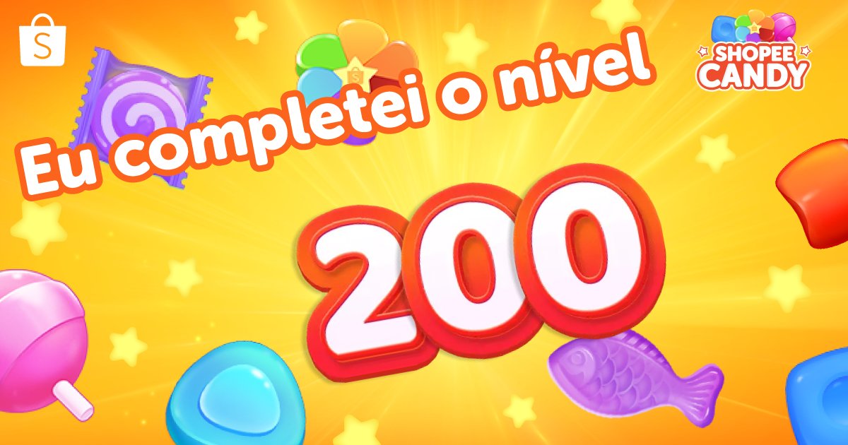 C_Macanudo's tweet photo. Eu completei o nível 200 no Shopee Candy! Jogue também! Combine doces para ganhar Moedas Shopee e cupons de desconto!! https://t.co/ZdFfj4tRiY https://t.co/vEVU1ivDSB