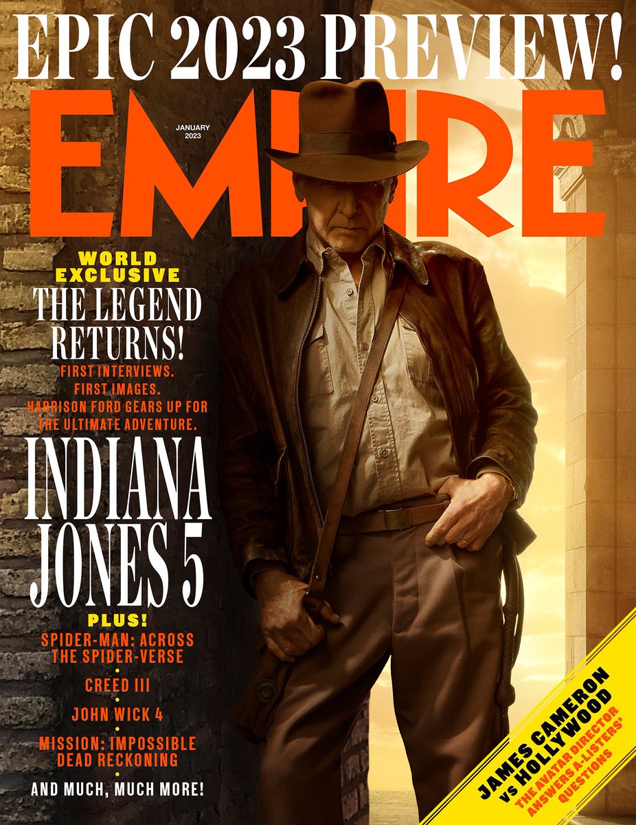 FFMediaNews's tweet photo. First look pics! #IndianaJones5 #HarrisonFord #EmpireMagazine https://t.co/Vp0qgnxshG