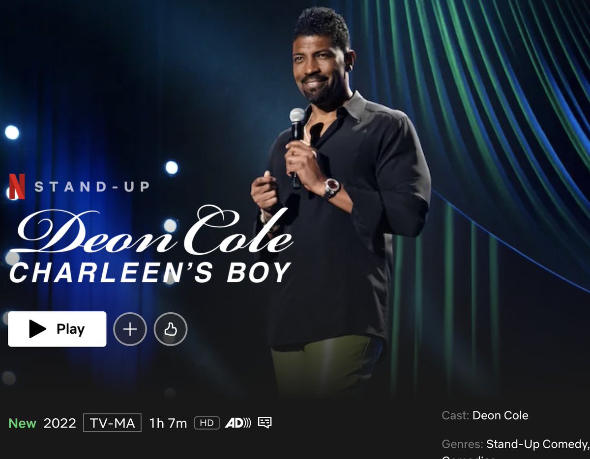 #Comedy news ~ Deon Cole's new special is so good, laugh out loud for real #CharleensBoy #DeonCole #NewonNetflix @deoncole