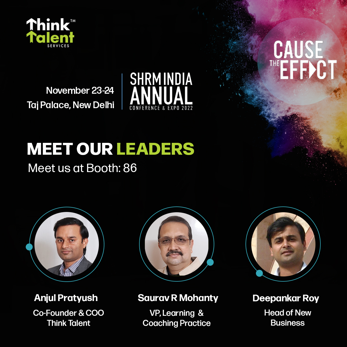 thinktalentnext's tweet image. Meet our leaders at Taj Palace, New Delhi.
.
SHRM Event November 23-24.
.
#hr #event #shrmiac22 #Leadership #delhi
