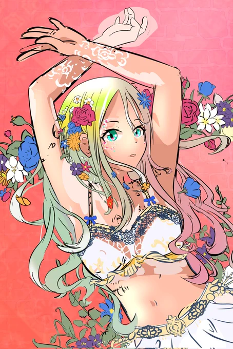 時間がなくてなかなか進みませんが、カラーラフを継続して作成中です('•ᴗ• ก )՞ ՞いろんな色を使って絵を考えるのはとっても楽しいです٩꒰。•◡•。꒱۶ #イラスト 