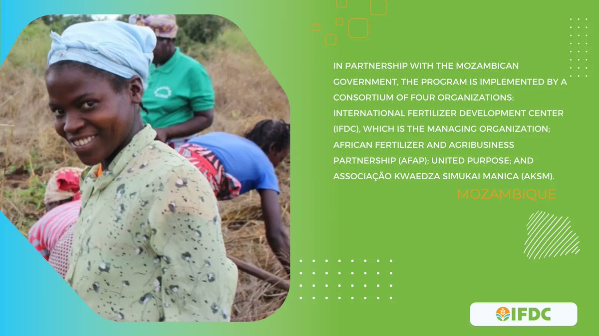 Do you know about the TEAMS program in #Mozambique?

TEAMS uses an inclusive #MarketSystems approach to engage in partnerships with market actors that enhance smallholder linkages with 
input &amp; output markets.

Learn more here: ifdc.org/projects/trans…

<a href="/IFDCGlobal/">IFDC</a> @SwedeninMZ