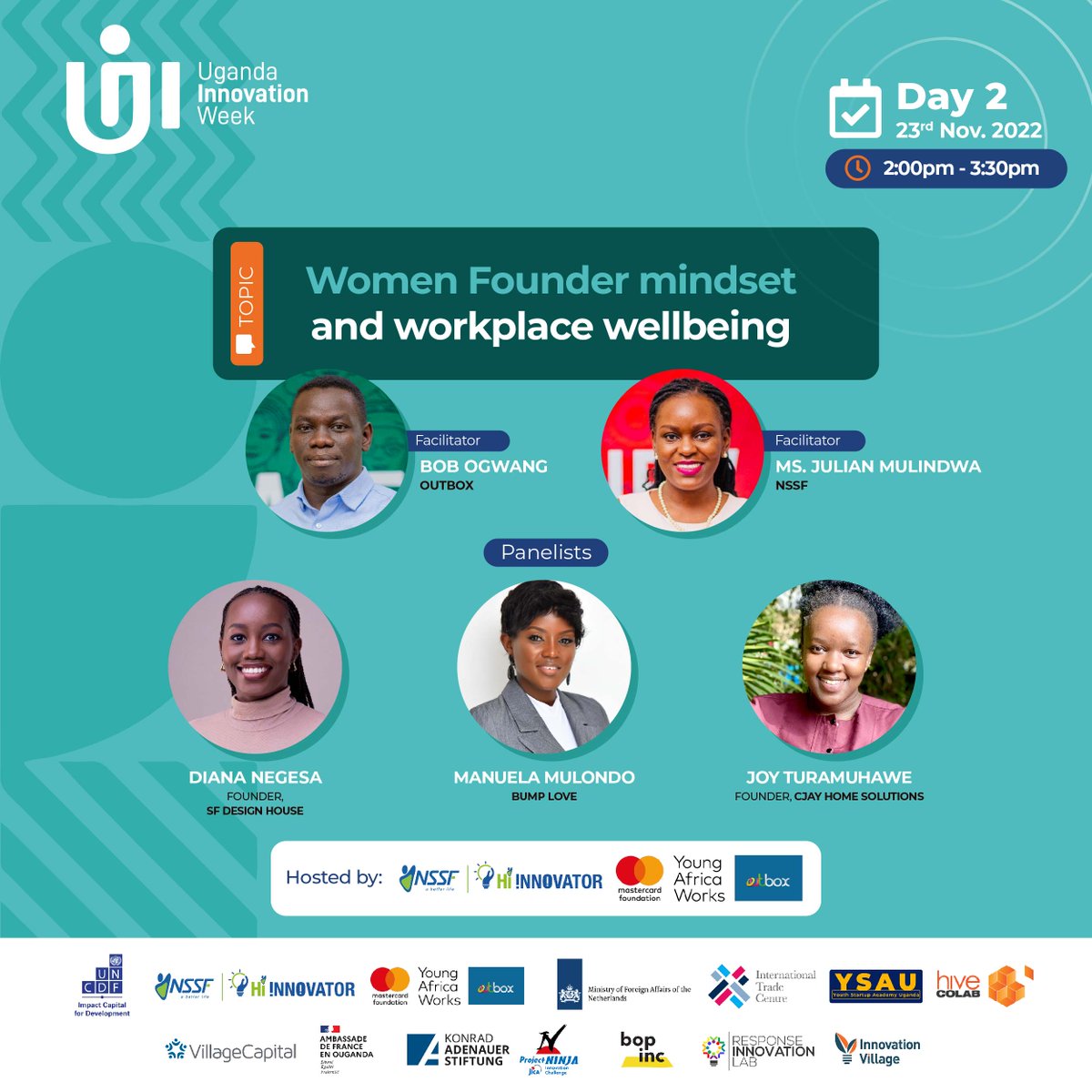 Join us on day 2 at #UIW2022 for a conversation on the value of influencing women founder mindset by building confidence, and the importance of time and mobility in building workplaces that are inclusive of women.

Register here: bit.ly/UIW22Reg

#NSSFHiInnovator