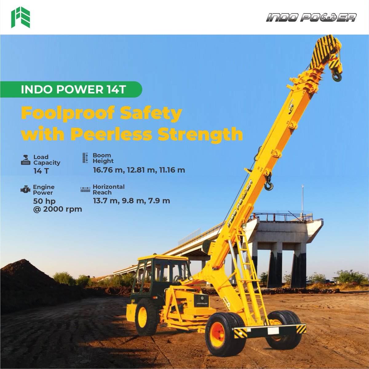 IndofarmTractor's tweet photo. Looking for a crane that can do it all? Get the #IndoPower 14T and see the magic happen before your very eyes.

Reach out to us today, for crane enquiry or to join our dealer network Call: +91 78329 25001 | Visit: https://t.co/MPQ9ont8LY

#ThankYouKisaan #IndiaKaIndoFarm https://t.co/DbQOMABSmB