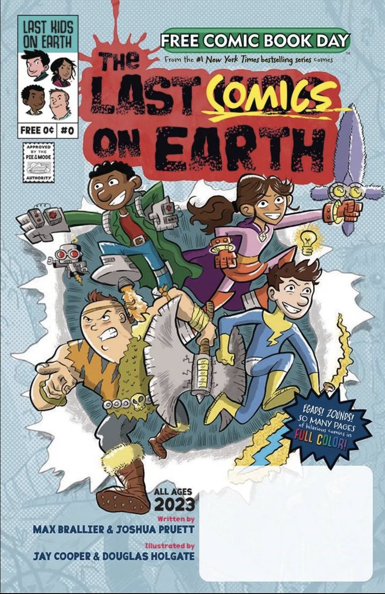I can't believe this is happening, but my dudes, I co-wrote a comic for @Freecomicbook Day! May 6th 2023! I AM FREAKING OUT! @jaycooperart @DouglasHolgate @JimHoover17 #freecomicbookday @lastkidsonearth #thelastkidsonearth #thelastcomicsonearth