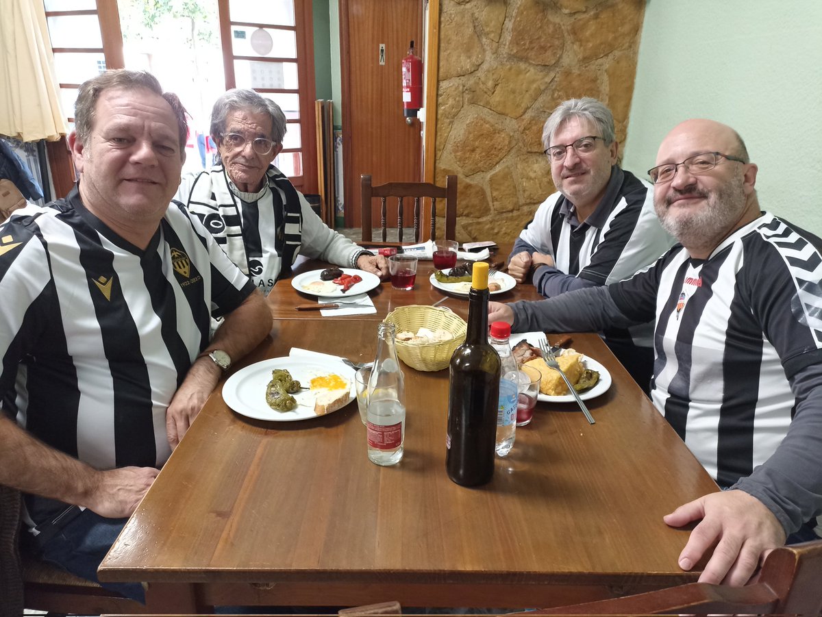 Calentando antes de salir hacia Tarragona