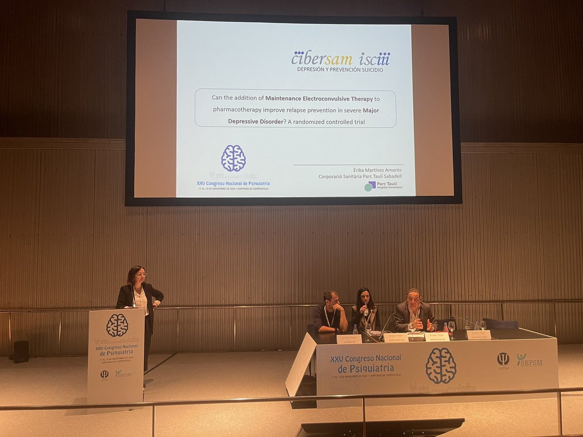 CIBERSAM_029's tweet photo. Nice presentations today at the @CNPsiquiatria Symposia organized by @DiegoJPalao ‘Depression and suicide’ @CIBER_SAM strategic line by #EMartinez #LMiquel @yolanda_sc CC @aabortolozzi @PilarLp05993271 https://t.co/6GEJWFWRiY