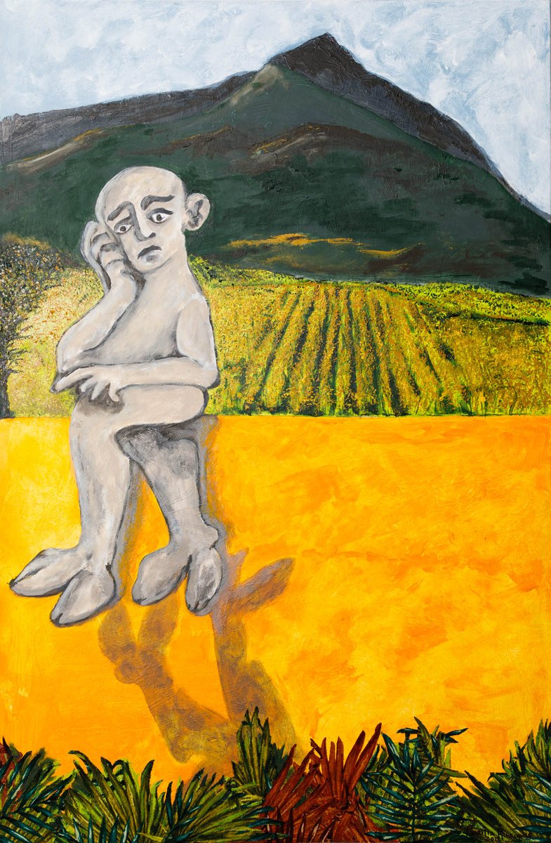 GM Fam and Happy Weekend ☀️💛

Enjoy your Days and be Happy! 💚❤️

"The Thinker on the Wall" 💭
Acrylic on Canvas and Collage 🎨👩‍🎨
118x78cm #IRL 

Link in comment 👇