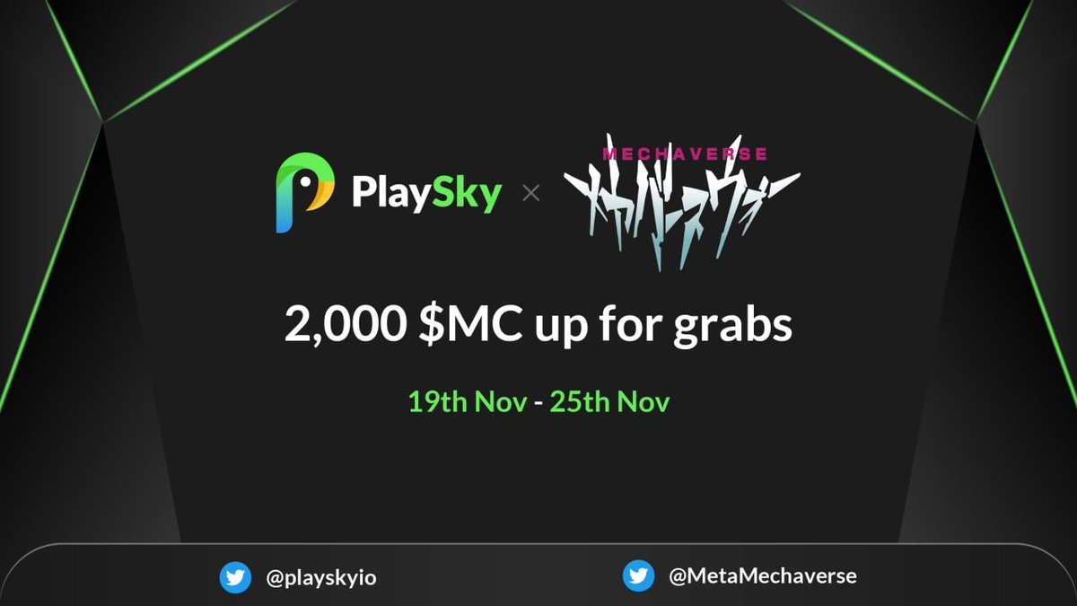 playskyio's tweet photo. Airdrop 2000 $MC to 20 winners to celebrate the partnership with #MetaMechaverse 

🔸Rt,❤️, @ 3
🔸Follow @playskyio @MetaMechaverse 
🔸Join https://t.co/M1PiI8VCob &amp; https://t.co/6eNSXKGxnN
🔸Fill https://t.co/kxeJtlVyGW

#Airdrop #Giveaway https://t.co/7WKakYcP3y