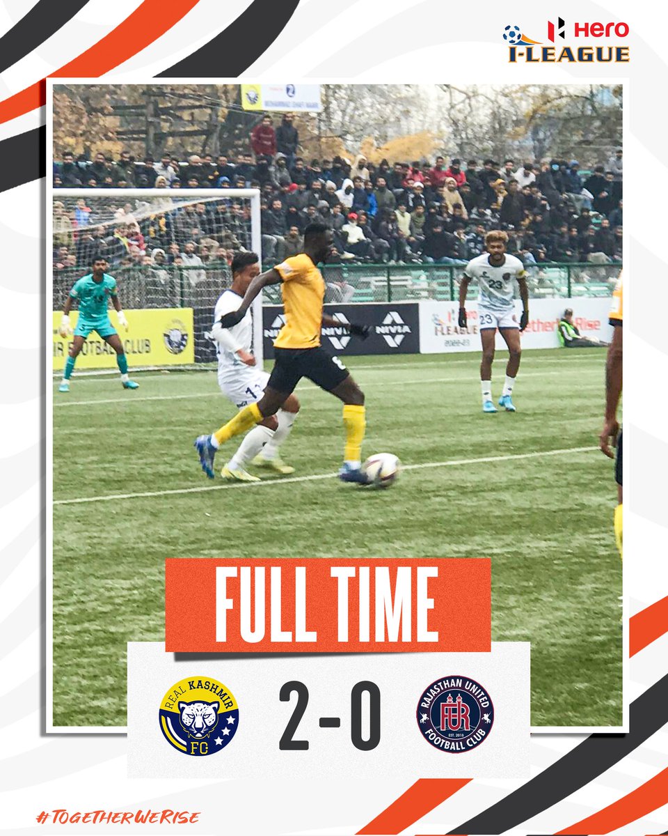 The Snow Leopards mark #HeroILeague's return to Kashmir with a win 💪💯 #RKFCRUFC ⚔️ #HeroILeague 🏆 #TogetherWeRise 🤝 #IndianFootball ⚽