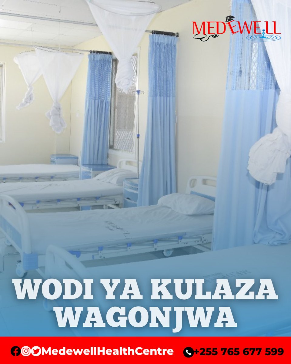 Huduma zote za Wodi zinapatikana katika kituo chetu cha afya cha Medewell. 

Wodi zetu zinasifika kwa mazingira mazuri ya usafi kwa wagonjwa

Kwa maelezo zaidi wasiliana nasi kupitia
☎️255 765 677 599