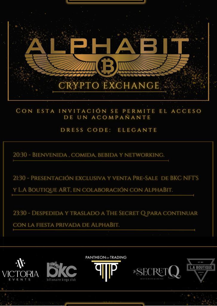 BKCKings_'s tweet photo. Are you ready? Thanks a lot to alphabit_ex for invite us! Gret conversations, networing and more! BIG ANNOUNCEMENT coming! Stay tuned KINGS 🔥🚨👑
#BKC #billionairekingsclub #NFTs #alphabit #EVENT #cryptomarket #exchange #ANNOUNCEMENT https://t.co/2xwO4DNNxB