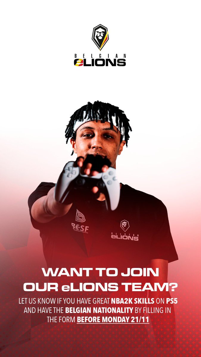 Avis aux Joueurs NBA2K Belges 🇧🇪⚠️
(SUR PS5) 

Remplissez ce lien pour potentiellement faire partie des Belgian eLions et représenter l’équipe nationale belge sur NBA2K !

RT apprécié 🤞🏾
docs.google.com/forms/d/e/1FAI…