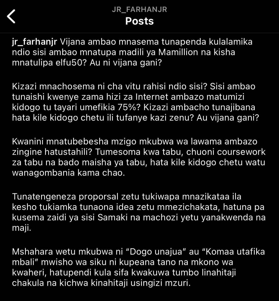 FKihamu's tweet image. WANAZIKATAA PROPORSAL ZETU ILA KESHO TUNAZIONA IDEA ZETU.

instagram.com/p/ClI5BAEKZzA/…