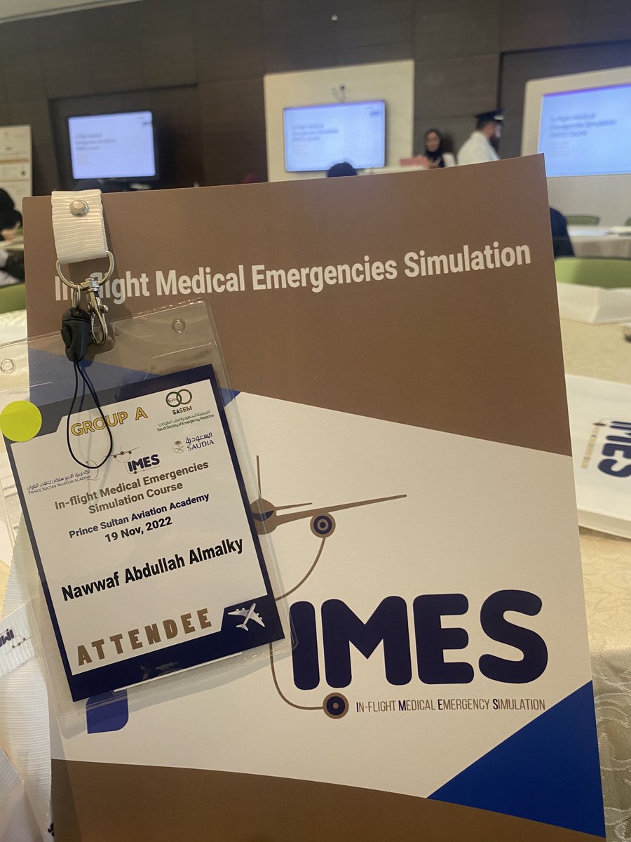 Nayw1s's tweet image. اليوم سعدت بحضوري &quot;محاكاة الحالات الطبية الطارئة الجوية&quot; في اكاديمية الامير سلطان لعلوم الطيران وتعلمت الكثير حول الحالات المحتمل حدوثها في الطائرة وكيفية التعامل معها من أطباء لهم كل التقدير والاحترام 🤍

#IMES_course 
@drtahamasri 
@doctorloay 
@W_RedhaMD